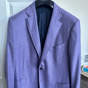 Isaia Napoli Custom 44R Sport Coat – 100% Cashmere – Purple – Handmade Italy